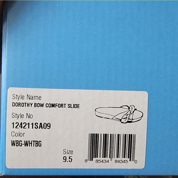 Jack Rogers Dorothy Bow Comfort Slide in Blue and White Gingham - Picture 6 of 7